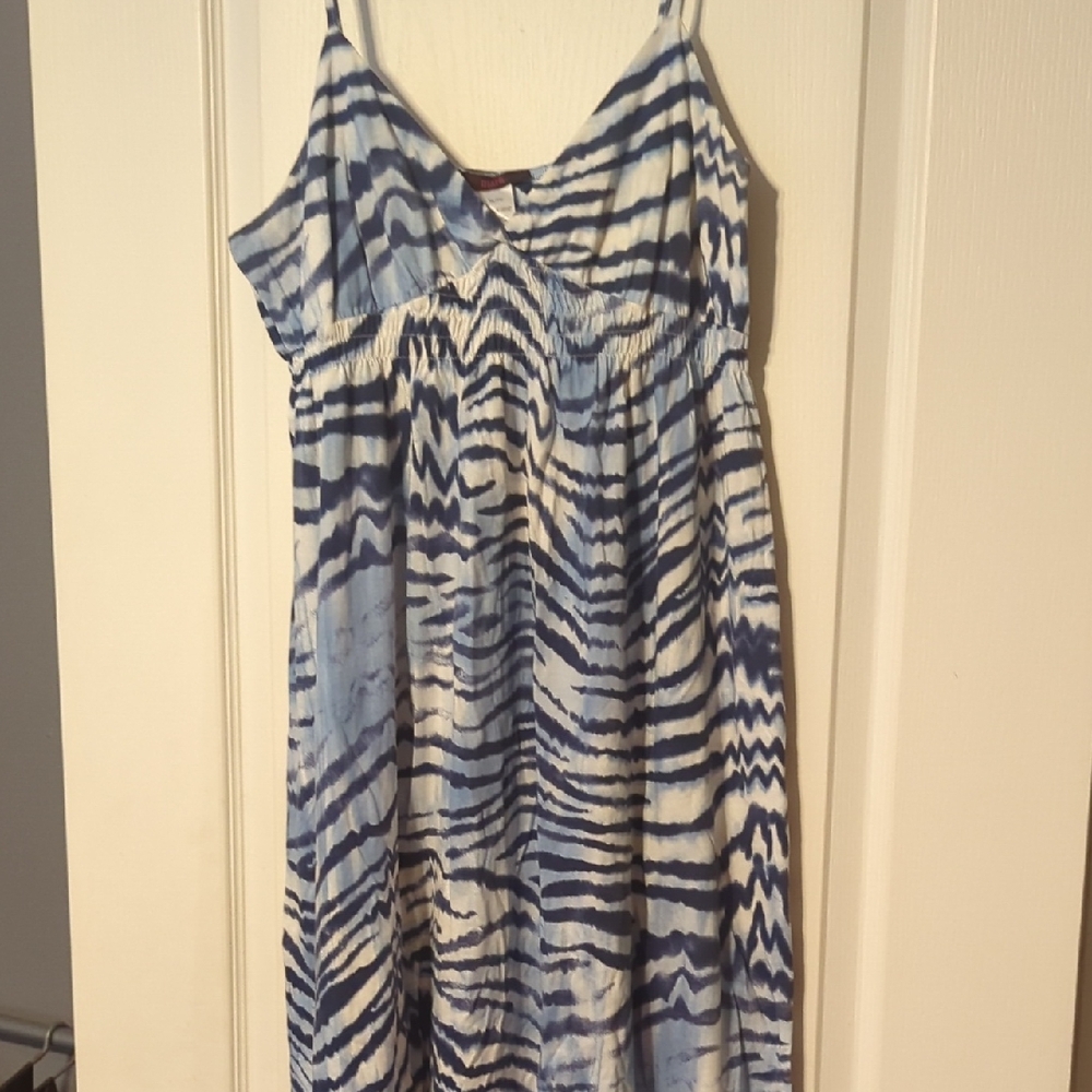 mark. Blue and White Maxi Dress
